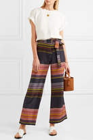 Thumbnail for your product : Apiece Apart Raka Striped Silk-habotai Wide-leg Pants