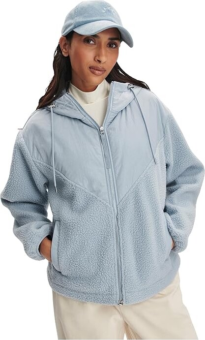 Varley Rosia Fleece Hoodie Women's Jacket Ashley Blue : SM Fleece/Polyester