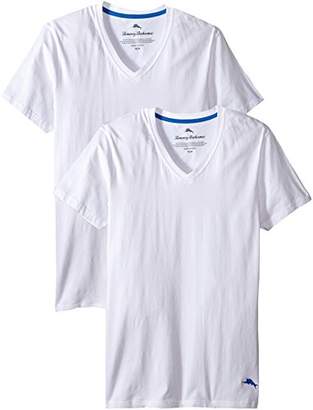Tommy Bahama Men's 2 Pack Stretch Cotton Comfort Solid V-Neck T-Shirt