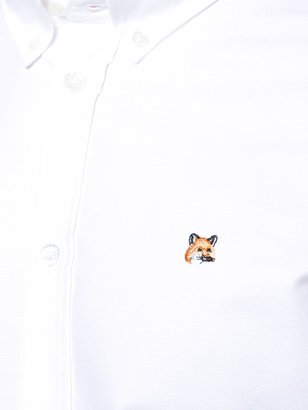 MAISON KITSUNÉ embroidered fox buttondown shirt