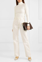 Thumbnail for your product : Gold Sign High-rise Wide-leg Jeans - Cream