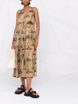Thumbnail for your product : UMA WANG Umbrella-Print Silk Maxi Dress