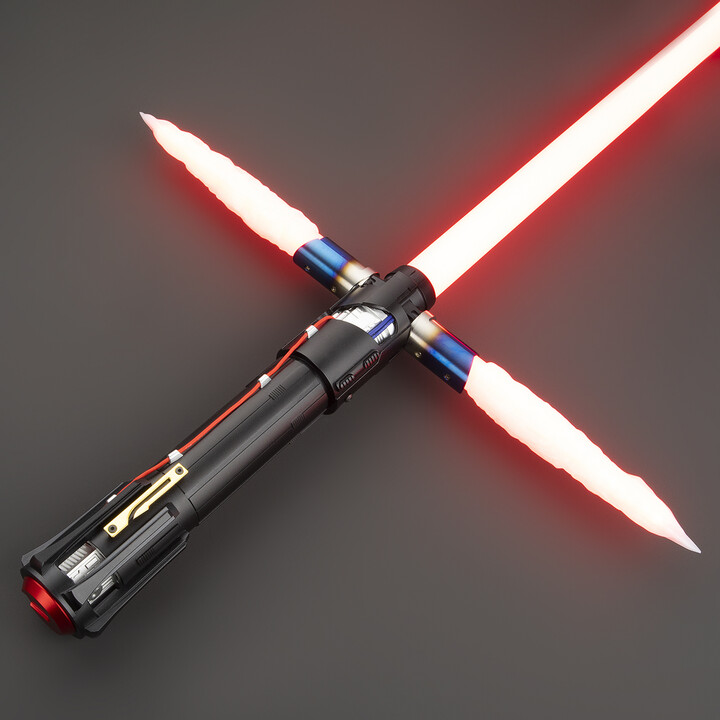 DamienSaber Kylo Ren Lightsaber Metal Hilt Force Heavy Dueling Saber Motion Control with 34 Sound Fonts Sensitive Smooth Swing