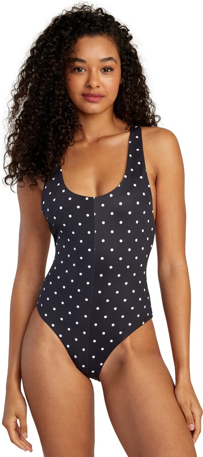 RVCA Womens Real Talk One Piece Swimsuit