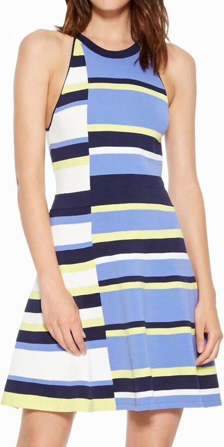 Shea Knit Halter Dress In Blue