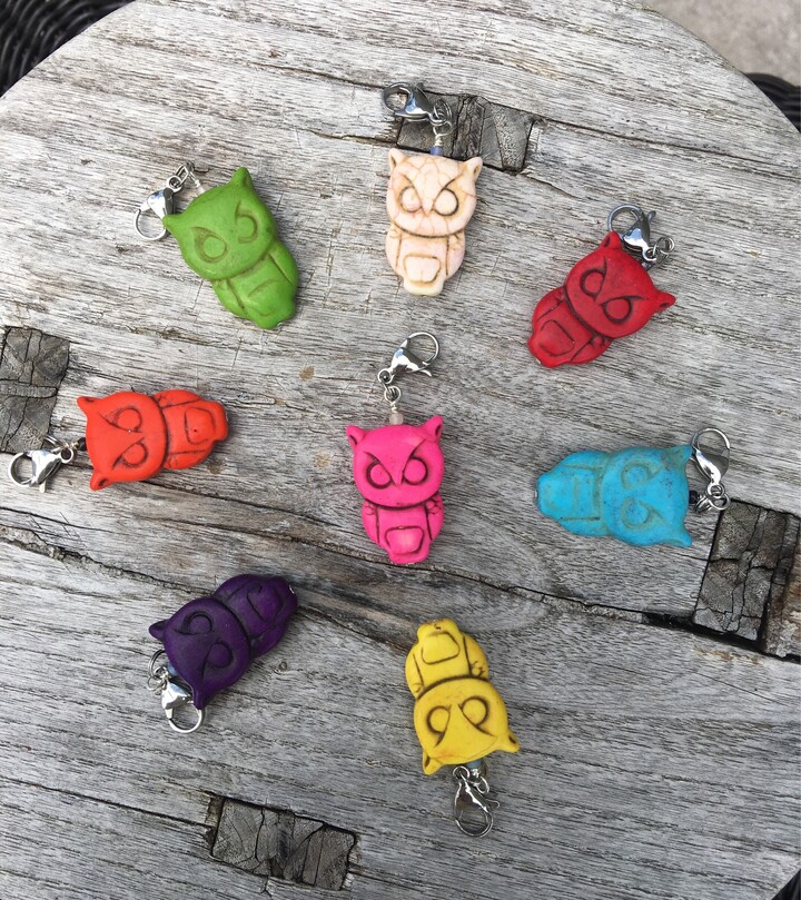 Owl Clip | Zipper Pull Planner Charm Gift Teacher Tag