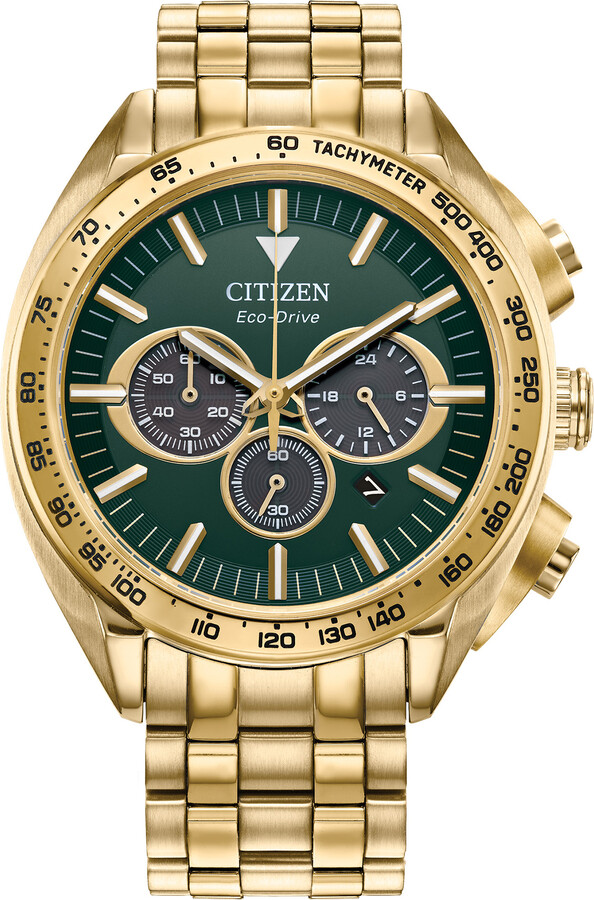 Zales Men's Citizen EcoDrive® Carson Sport Luxury GoldTone