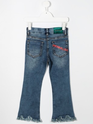 MonnaLisa Mid-Rise Rhinestone-Detail Jeans