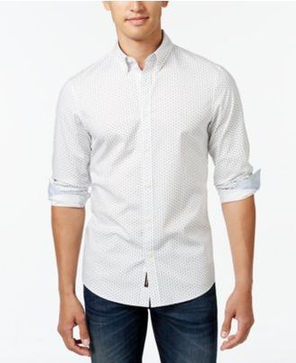 Michael Kors Men's Landon Geo-Print Long-Sleeve Shirt