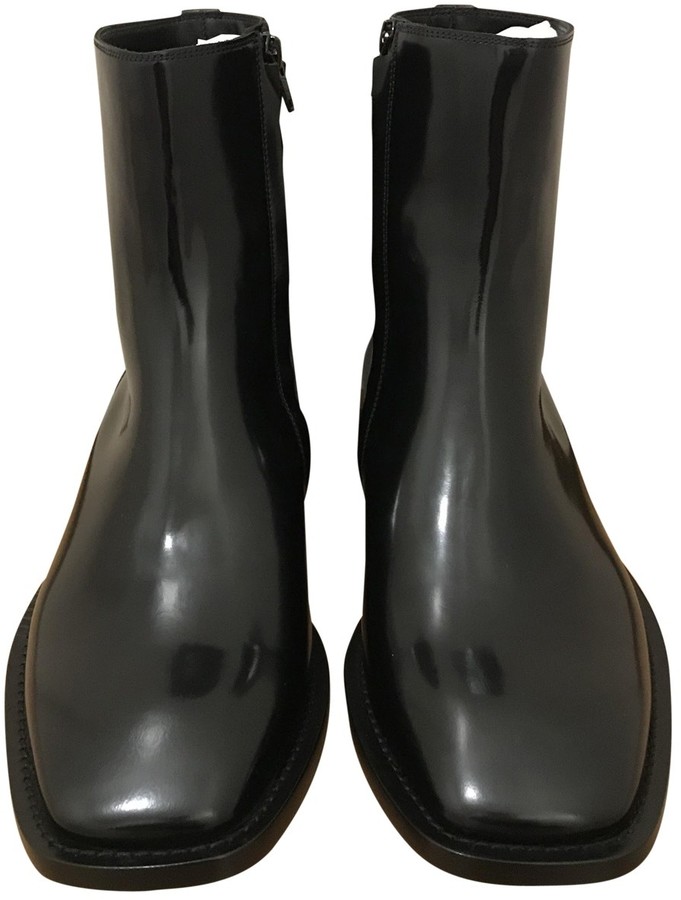 balenciaga patent boots