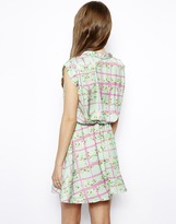 Thumbnail for your product : Liquorish Printed Wrap Detail Dress