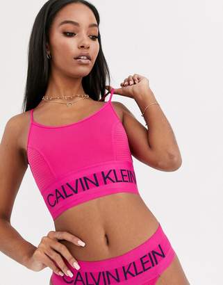 Calvin Klein unlined scoop neck bralet in pink