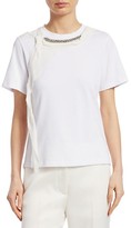 Thumbnail for your product : 3.1 Phillip Lim Rhinestone-Embellished Cording Cotton T-Shirt