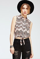 Thumbnail for your product : Forever 21 Chevron Floral Print Top