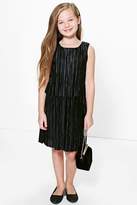 Thumbnail for your product : boohoo Girls All Over Pleated Skater Dress