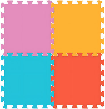 ToyVelt Interlocking Puzzle Floor Foam Playmat | 16 or 32 Tiles - Interlocking Pink Play Mat – Educational Large Puzzle Foam Floor Tiles for Crawling,