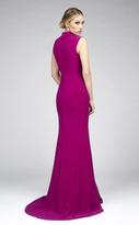 Thumbnail for your product : Ieena for Mac Duggal - 25034I High Neck Dual Slit Sheath Gown