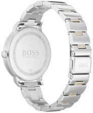 HUGO BOSS Stainless-steel watch with link bracelet and golden accents