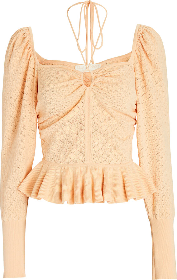 Ulla Johnson Leland Puff Sleeve Halter Top ShopStyle