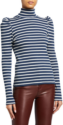 veronica beard striped turtleneck