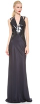 Thumbnail for your product : Cushnie Patent Bodice Karlie Gown
