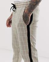 Thumbnail for your product : ONLY & SONS check side stripe pants in sand