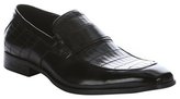 Thumbnail for your product : Kenneth Cole New York black leather 'High Chair' faux alligator embossed loafers