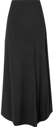 Marni Paneled Crepe De Chine Maxi Skirt - Black