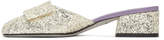 Thumbnail for your product : Victoria Beckham Silver Glitter Harper Slippers