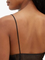 Thumbnail for your product : Raey X Lucy Jones Sheer Silk-organza Bralette - Black