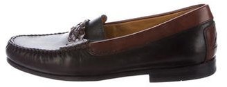 Bally Leather Square-Toe Loafers