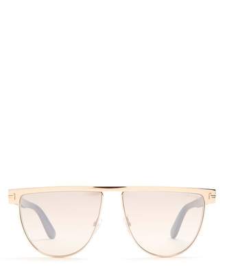 Tom Ford Eyewear - Anouk Irregular Square Frame Sunglasses - Womens - Grey