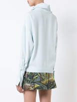 Thumbnail for your product : Adam Lippes Satin back crepe turtleneck blouse
