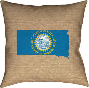 ArtVerse Katelyn Smith South Dakota Flag Pillow