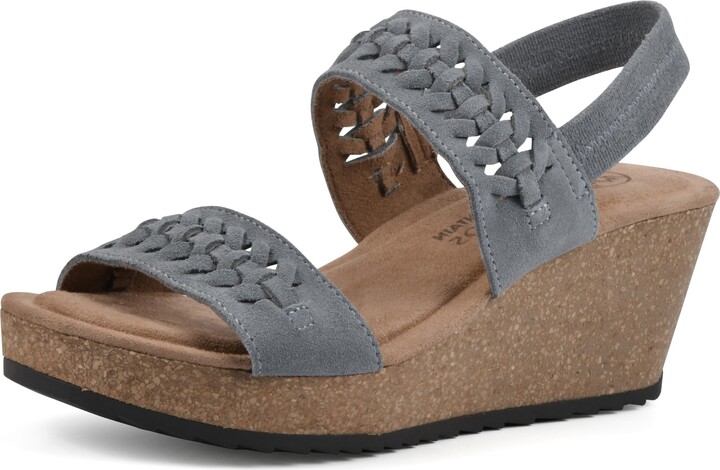 Wedding Clutch WHITE MOUNTAIN Women's Majorette Flat Sandal