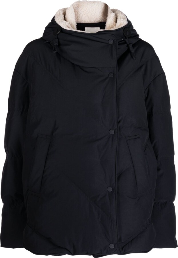 STUDIO TOMBOY ShearlingTrimmed Hooded Down Coat ShopStyle