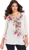 Thumbnail for your product : Style&Co. Plus Size Printed Embellished Top