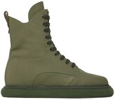 Thumbnail for your product : ATTICO 20mm Selene Canvas Ankle Boots