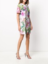 Thumbnail for your product : Philipp Plein embellished flower print T-shirt dress