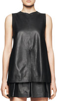 Thumbnail for your product : Proenza Schouler Sleeveless Split-Center Leather Top