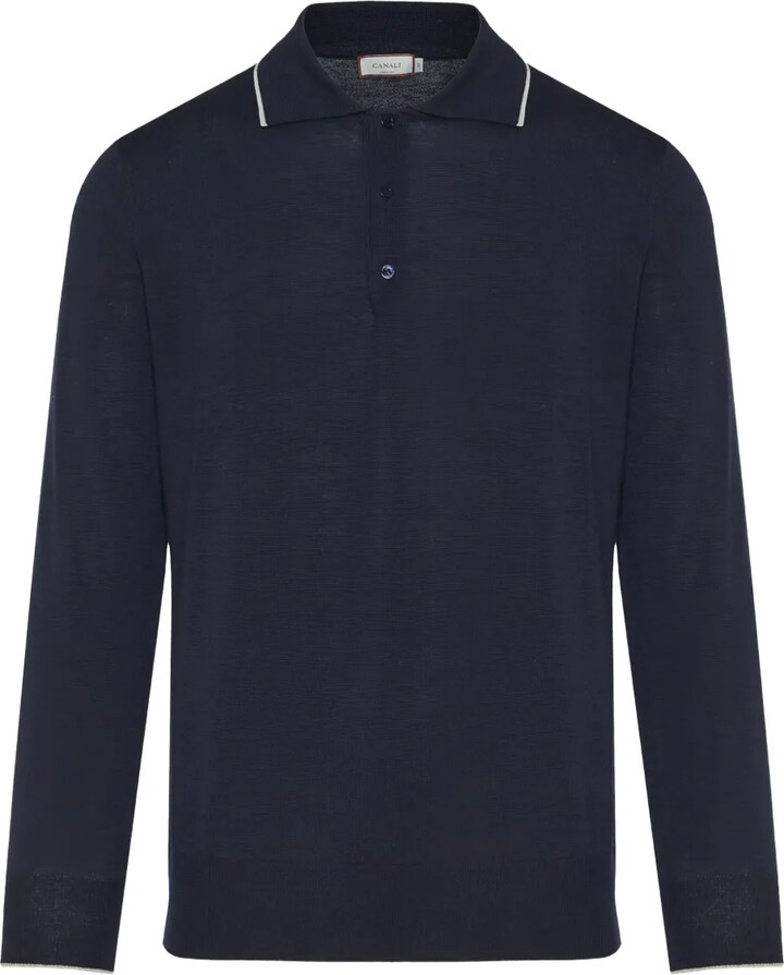 Canali Long Sleeve Polo Shirt