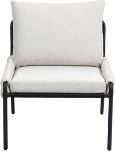 Latitude Run Modern Accent Lounge Chair With Braided Upholstery And Metal Frame