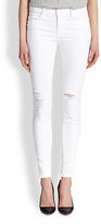 Thumbnail for your product : J Brand White Rock Destructed Skinny Jeans