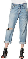 Thumbnail for your product : McQ Patched Boyfriend Jeans, Distressed Indigo