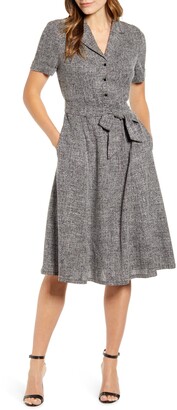 anne klein black and white dress