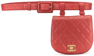 Chanel Pre Owned 1990 diamond quilted CC belt bag