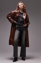 Thumbnail for your product : Topshop Co-Ord Faux Leather Trench Coat