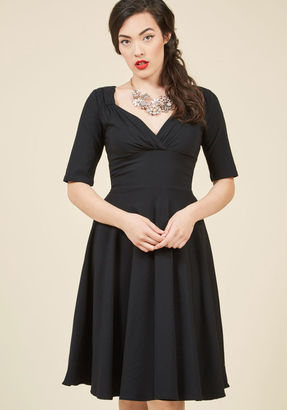 Collectif Vixen Match Midi Dress in Black in S