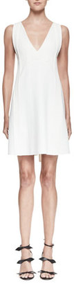 Chloé Sleeveless Tie-Back Mini Dress, White
