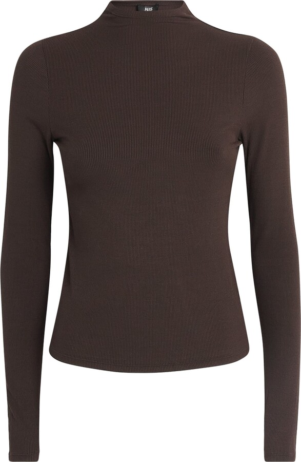 Paige High-Neck Henrietta Top